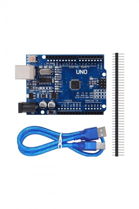 Arduino UNO R3 Klon Atmega328p Smd CH340  Usb Kablolu Açık Kaynak Kodlu Yazılım Geliştirme Kartı