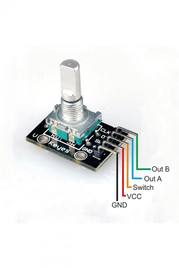 KY-040 Rotary Encoder Modül  20 Pals Pwm 360 Derece Döner Butonlu Dijital - 7