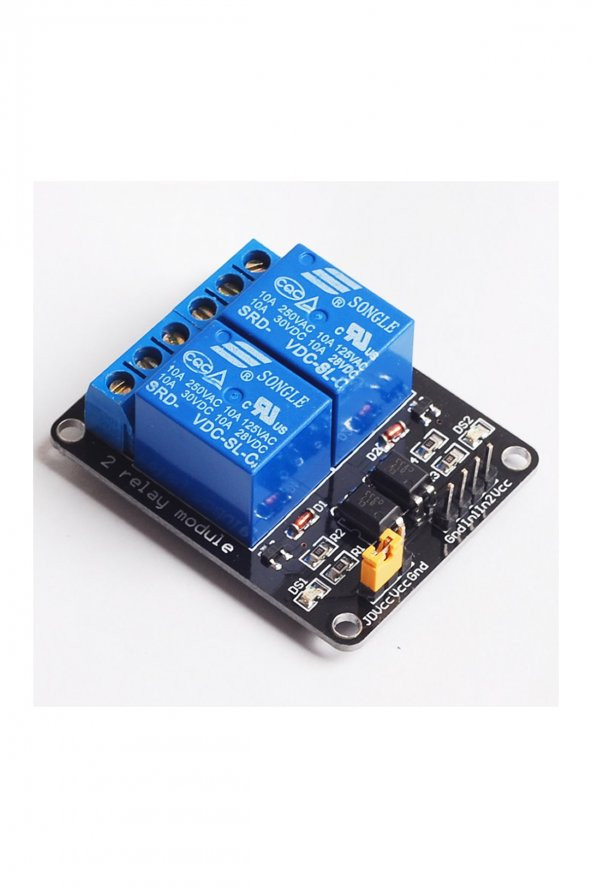 2 Kanal 5V Röle Modül AC 250V 10A Optokuplör İzolasyonlu Girişler - 4