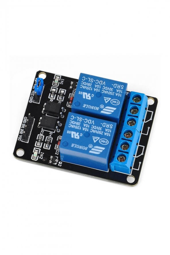 2 Kanal 5V Röle Modül AC 250V 10A Optokuplör İzolasyonlu Girişler - 6