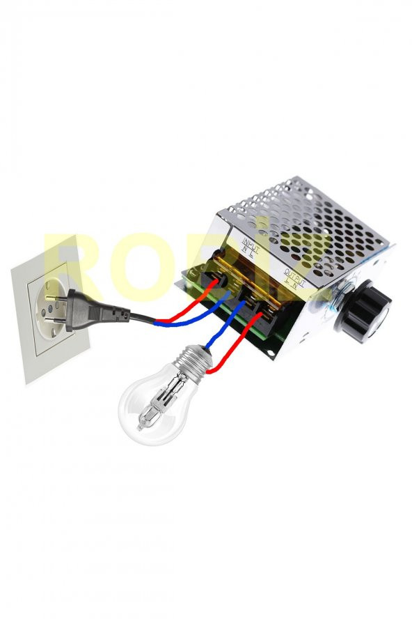 AC 220V 4000W Dimmer  SCR AC Motor Hız Devir Kontrol Elektrikli Fırın Rezistans Su Isıtıcı Lamba