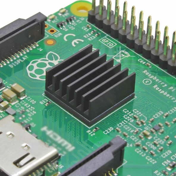 14x14x6mm Aluminyum Soğutucu Siyah M3 Yapıştırma Etiketli Raspberry Xbox Chipset Ekran Kartı Ram - Resim 5