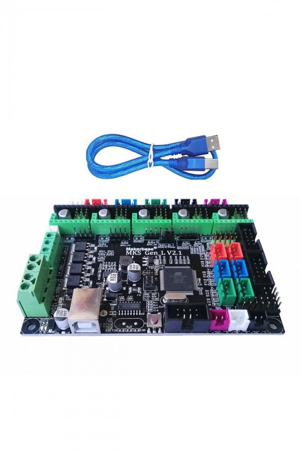 Makerbase MKS Gen L V2.1 3D Yazıcı Kontrol Kartı Lazer CNC 5x Step Motor Sürücü Ramps A4988 DRV8825 - 5