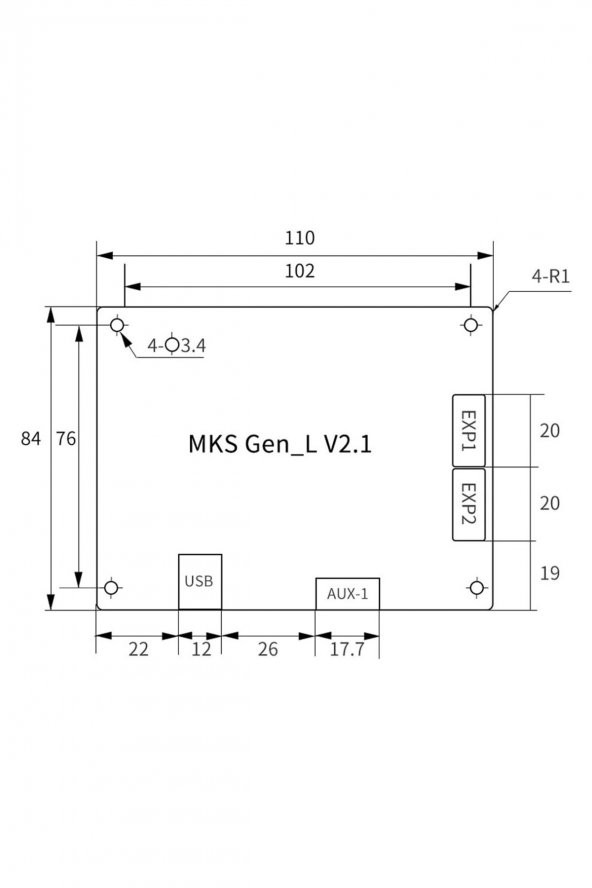 Makerbase MKS Gen L V2.1 3D Yazıcı Kontrol Kartı Lazer CNC 5x Step Motor Sürücü Ramps A4988 DRV8825 - 7