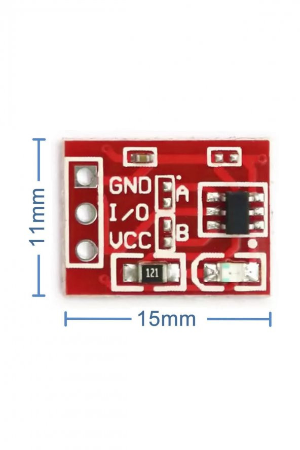 TTP223B Kırmızı Dokunmatik Sensör Modülü Touch Kapasitif 1 Kanal Buton Dokunma Algılayıcı Sensör