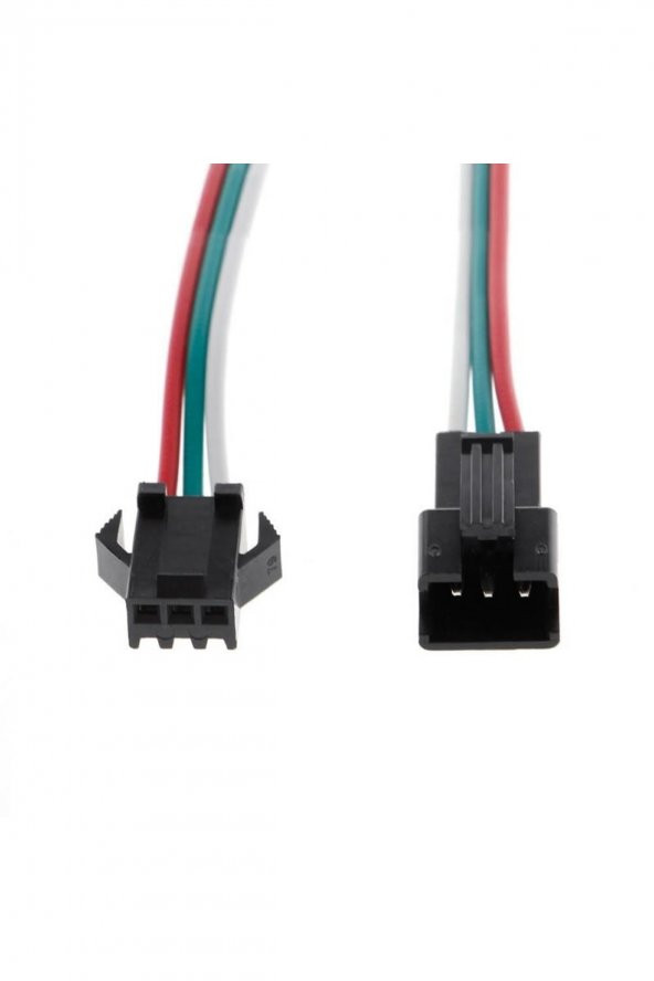 3 Pin JST SM 10cm Kablo Çifti Erkek Dişi Bağlantı Soketi LED Konnektör Şerid Led RGBWS2812B WS2811 - 3