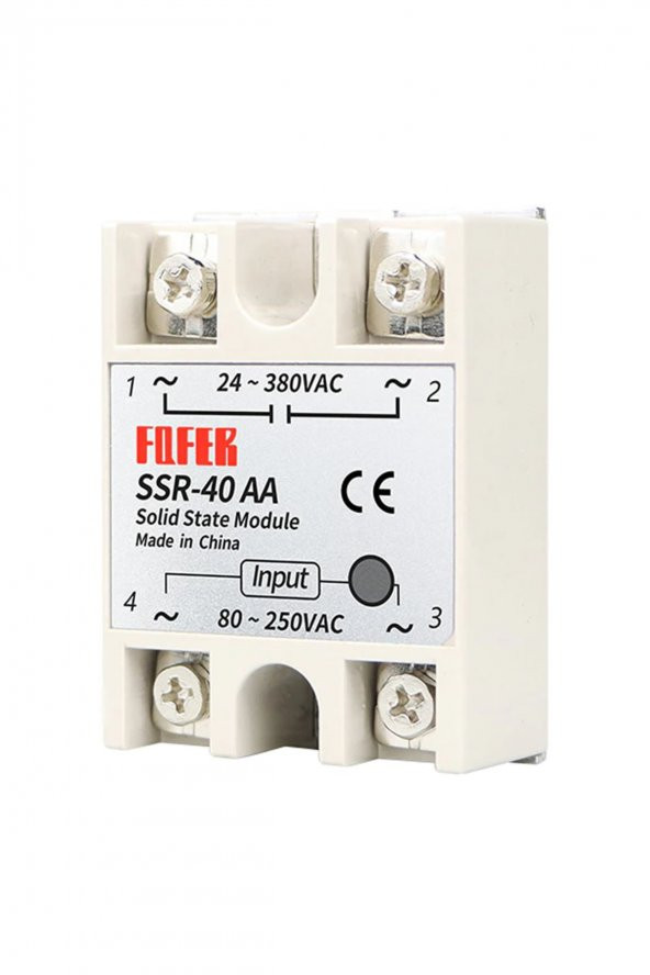 SSR-40AA SSR Röle  40A AC 24-380V Tek Fazlı Solid State Röle Elektronik Anahtar Termostat Resiztans