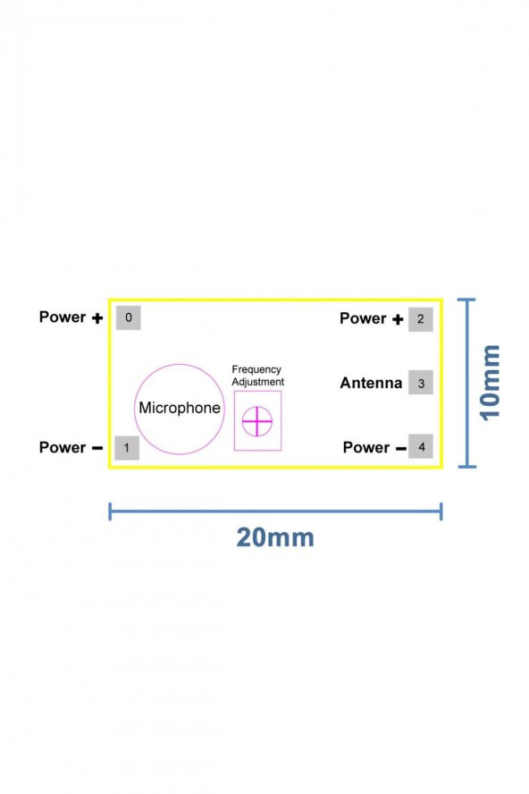 Mikrofonlu FM Radyo Verici Modül 88-115MHz Mini Kablosuz Ses Aktarım Kartı 100 Metre DC 2V/9V - 7