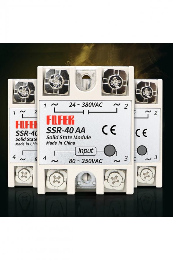 SSR-40AA SSR Röle  40A AC 24-380V Tek Fazlı Solid State Röle Elektronik Anahtar Termostat Resiztans - 6