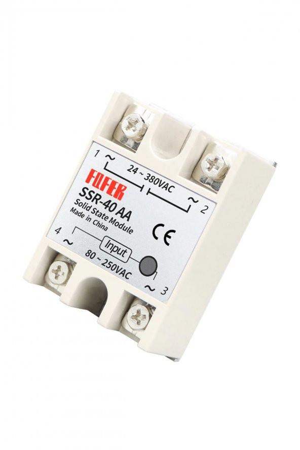 SSR-40AA SSR Röle  40A AC 24-380V Tek Fazlı Solid State Röle Elektronik Anahtar Termostat Resiztans - 7