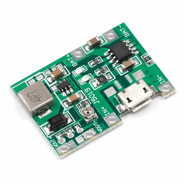 TP4056 18650 Lityum Pil Şarj Micro Usb Ayarlı Voltaj Yükseltici 3-7V to 27V Boost Step Up Lion Akü - 4