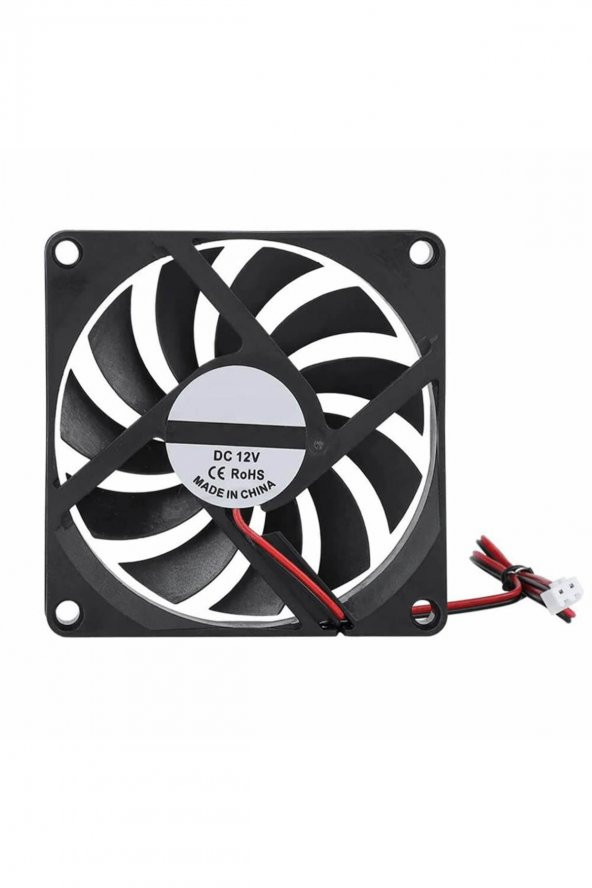 DC 12V FAN 80x80mm 8010 8x8cm Sessiz 2 Pin Fırçasız Soğutma Fanı Kuluçka Ekran Kartı Cooler - 6