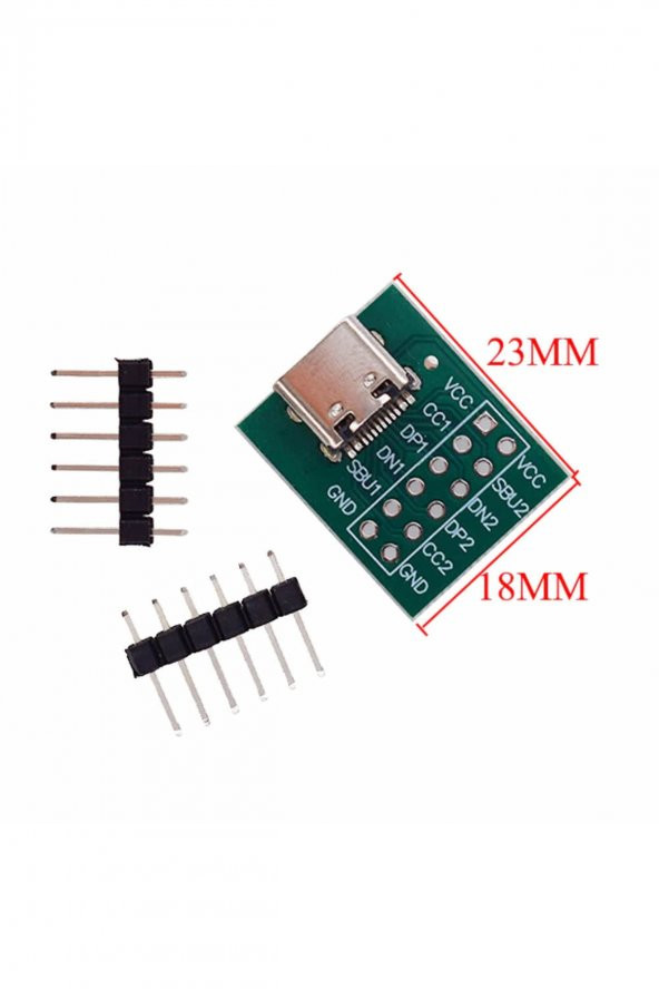 Usb Type C to Dip Pcb 12 Pin Adaptör Kart - 8