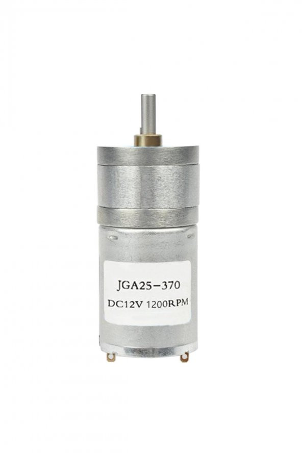 12V 1200Rpm JGA25-370 Redüktörlü DC Motor  Metal Dişli Yüksek Tork Kuvvet 25mm Robot Oyuncak