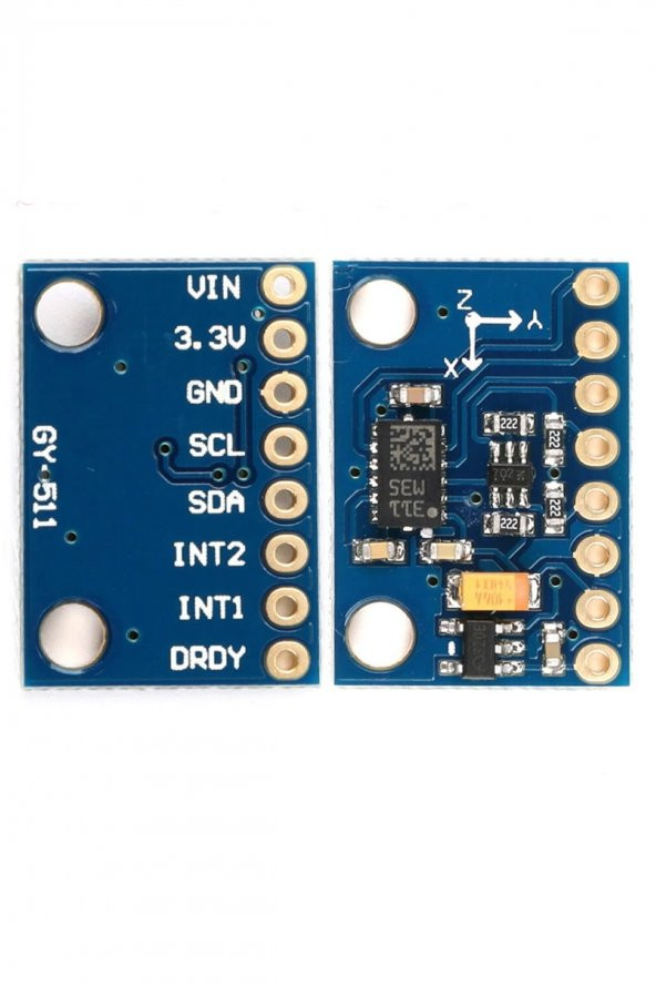GY-511 LSM303DLHC 3 Eksen İvme Ölçer 3 Eksen Manyetometre Sensör Modülü  Pusula 3V-5V I2C Manyetik