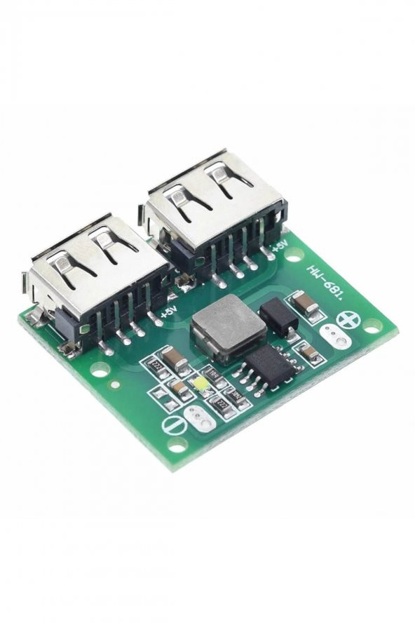6-24V to 5V 3A Dual USB Çıkış Voltaj Düşürücü HW-681  2x Usb Çıkış Şarj Taşınabilir Güç Kaynağı - 3
