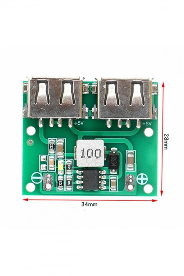 6-24V to 5V 3A Dual USB Çıkış Voltaj Düşürücü HW-681  2x Usb Çıkış Şarj Taşınabilir Güç Kaynağı - 7