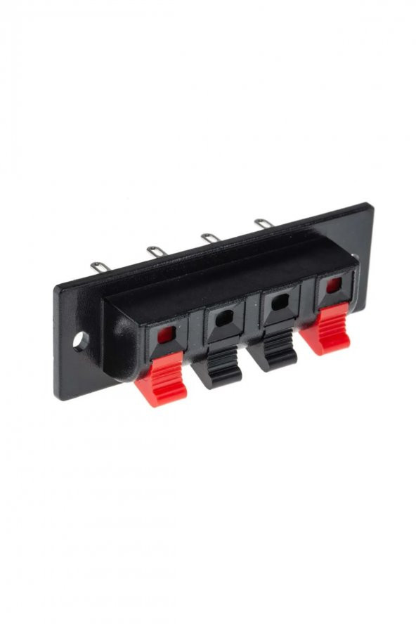 4lü Hoparlör Terminal Soketi Panel Montaj Tip Yaylı Speaker Ses Kablo Bağlantı Birleştirme Konnektör - 2