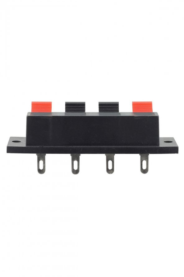4lü Hoparlör Terminal Soketi Panel Montaj Tip Yaylı Speaker Ses Kablo Bağlantı Birleştirme Konnektör - 3
