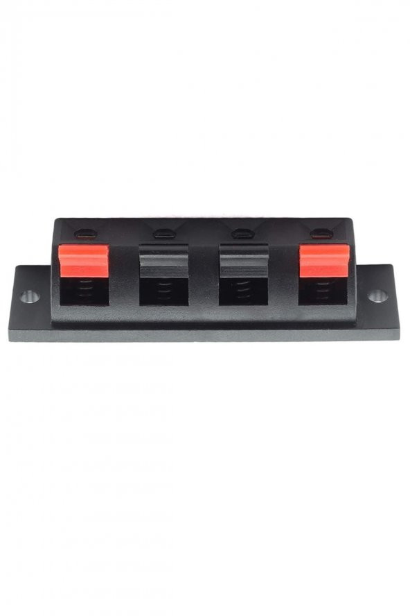 4lü Hoparlör Terminal Soketi Panel Montaj Tip Yaylı Speaker Ses Kablo Bağlantı Birleştirme Konnektör - 5