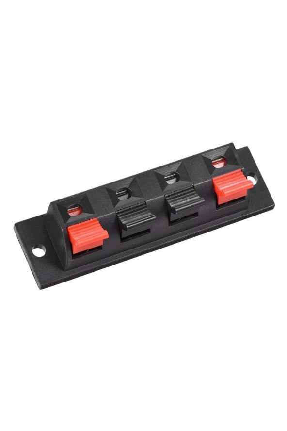 4lü Hoparlör Terminal Soketi Panel Montaj Tip Yaylı Speaker Ses Kablo Bağlantı Birleştirme Konnektör - 6