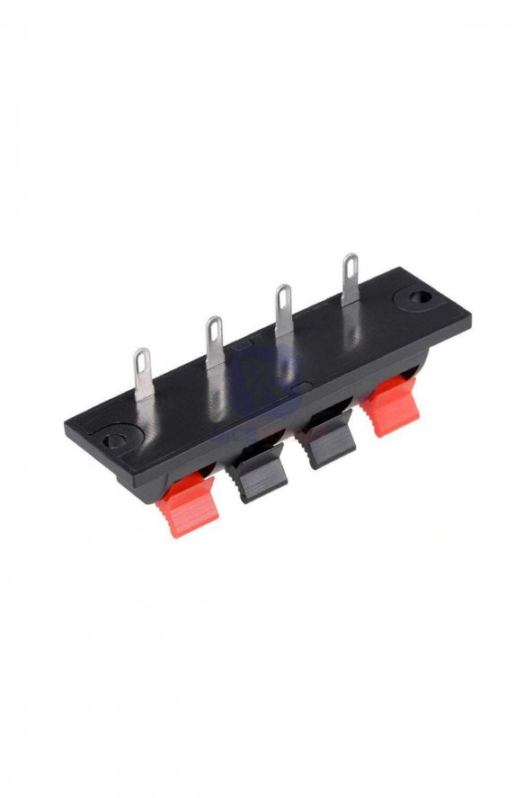 4lü Hoparlör Terminal Soketi Panel Montaj Tip Yaylı Speaker Ses Kablo Bağlantı Birleştirme Konnektör - 7