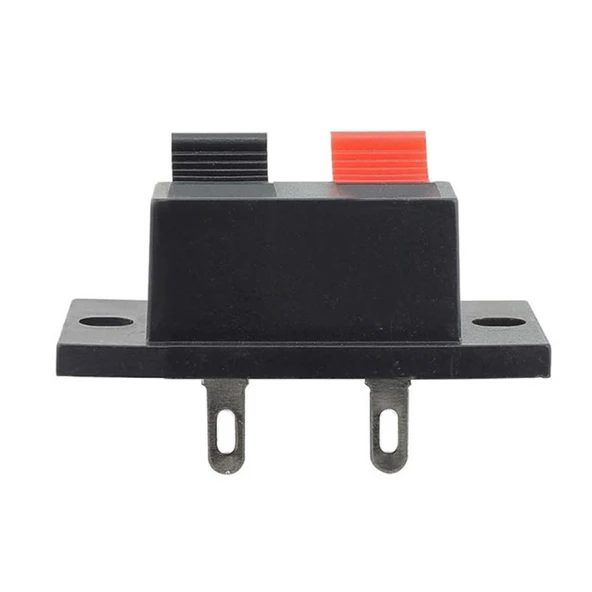 2li Hoparlör Terminal Soketi Panel Montaj Tip Yaylı Speaker Ses Kablo Bağlantı Birleştirme Konnektör - Resim 6