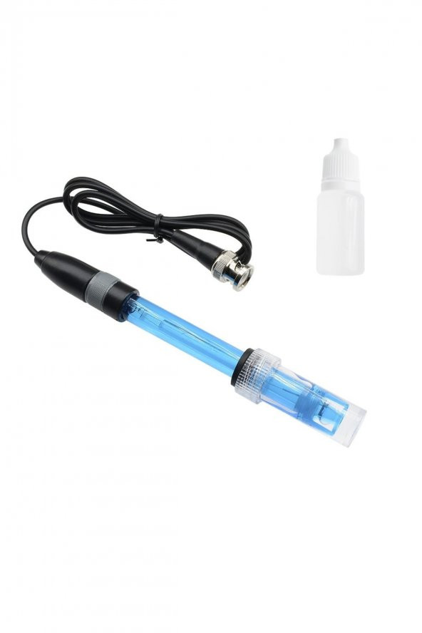 PH Elektrot Sensör Probu E201-1C  Sıvı Su 0-14Ph Algılayıcı BNC Soket Analog Ph Metre Test Akvaryum - 7