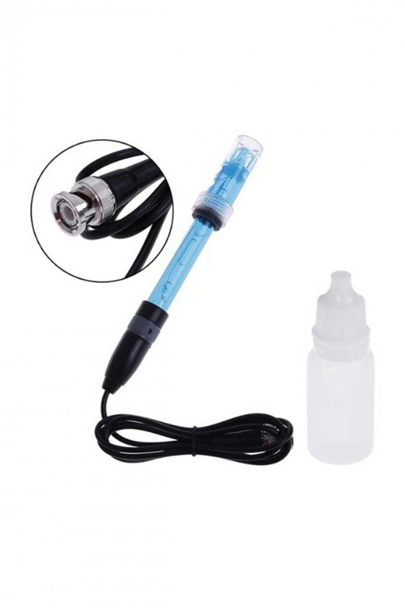 PH Elektrot Sensör Probu E201-1C  Sıvı Su 0-14Ph Algılayıcı BNC Soket Analog Ph Metre Test Akvaryum - 8