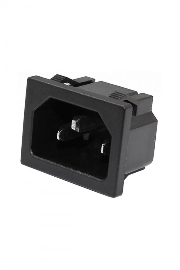 220V 15A AC Erkek Power Giriş Soketi C14 3 Pin Panel Montaj Tip Güç Kablo Bağlantı Konnektörü