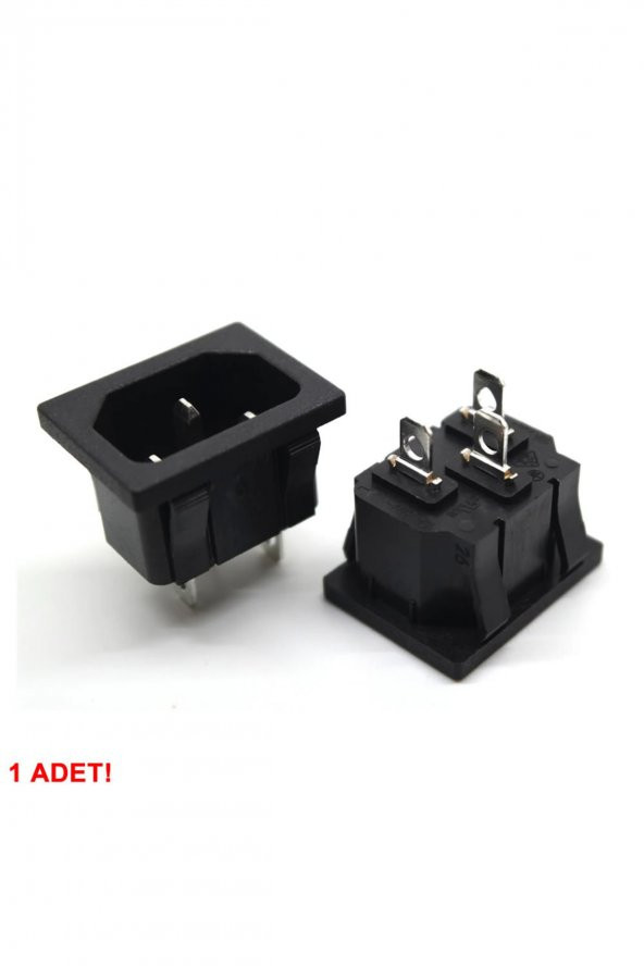 220V 15A AC Erkek Power Giriş Soketi C14 3 Pin Panel Montaj Tip Güç Kablo Bağlantı Konnektörü - 5