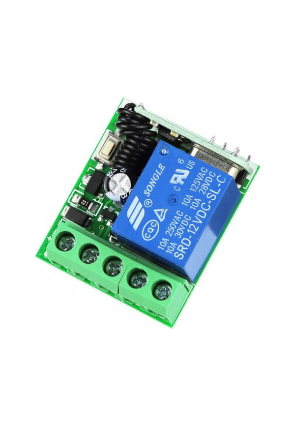 433Mhz RF 1 Kanal Röle Modül DC 12V  Kablosuz Pompa Fan Lamba Perde Akıllı Ev Garaj Bariyer Kapı