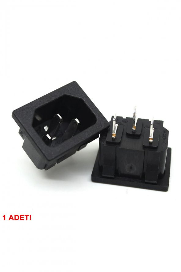 220V 15A AC Erkek Power Giriş Soketi C14 3 Pin Panel Montaj Tip Güç Kablo Bağlantı Konnektörü - 7