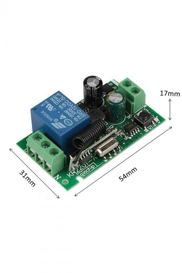 433Mhz RF 1 Kanal Röle Modül AC 220V  Kablosuz Pompa Fan Lamba Perde Akıllı Ev Garaj Bariyer Kapı - Resim 8