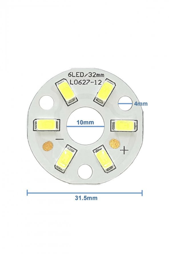 5730 12V 3W 32mm Beyaz Led Modül Aluminyum Pcb 6 Led Lamba Aydınlatma Işık - 4