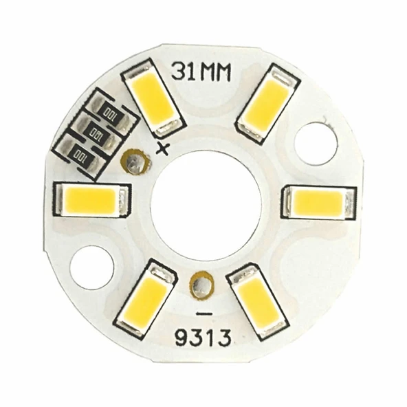 5730 5V 3W 31mm Beyaz Led Modül  Aluminyum Pcb 6 Led Lamba Aydınlatma Işık ürün görseli