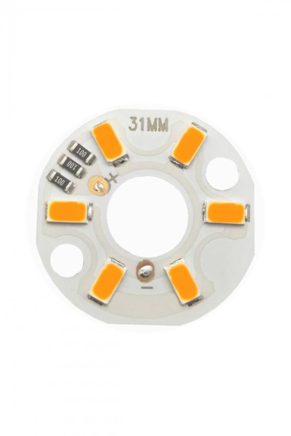 5730 5V 3W 31mm Sarı Led Modül  Aluminyum Pcb 6 Led Lamba Aydınlatma Işık - 6
