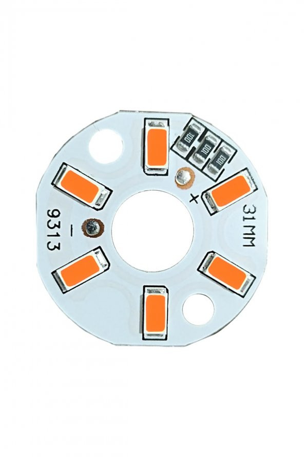 5730 5V 3W 31mm Sarı Led Modül  Aluminyum Pcb 6 Led Lamba Aydınlatma Işık - 7