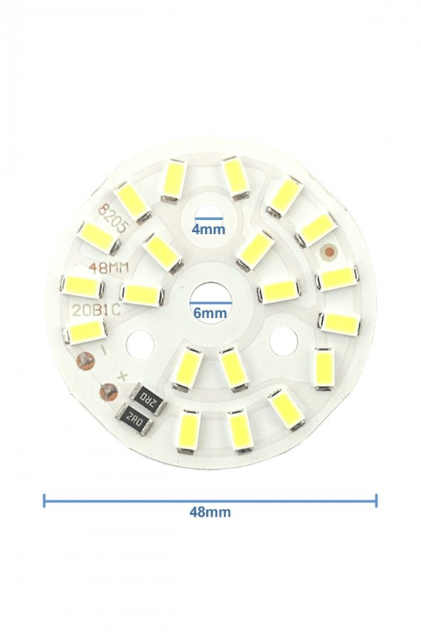 5730 5V 10W 48mm Beyaz Led Modül  Aluminyum Pcb 20 Led Lamba Aydınlatma Işık - 4