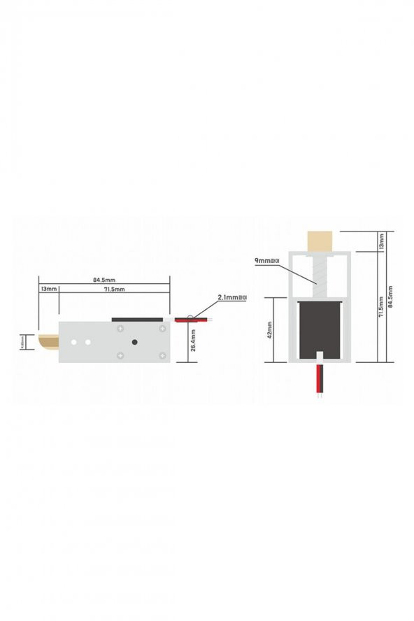 JF-S1670DL Solenoid Kilit DC 12V  DC 12V 2.4A 28W 40N Selenoid Elektrikli Manyetik Kapı Depo Kabin - 7