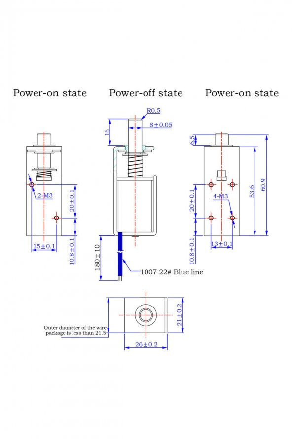 TAU-S0837DL-D Solenoid Kilit  DC 12V 1A 12W 15N Selenoid Elektrikli Manyetik Kapı Depo Kabin Kasa - 8