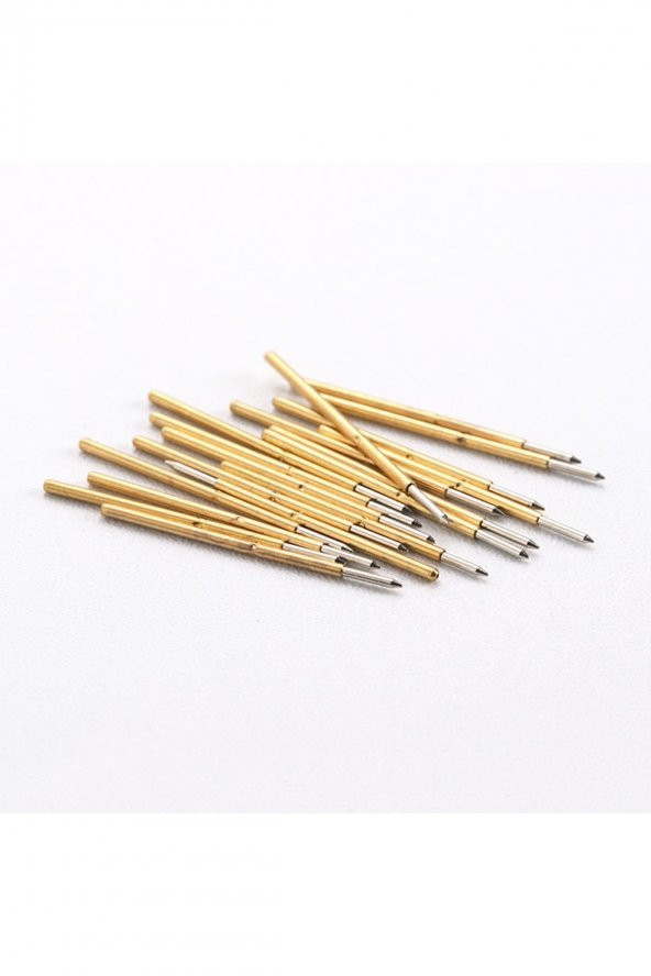 Pogo Pin P50-B1 100 Adet Set  Altın Kaplama Yaylı Test Probu Pim 3A 0.5mm Programlayıcı - 7