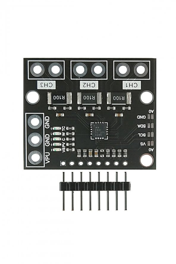 3 Kanal INA3221 Voltaj Akım Güç İzleme Sensör Modülü  26V 100A IIC Haberleşme Yüksek Hassasiyet - 4