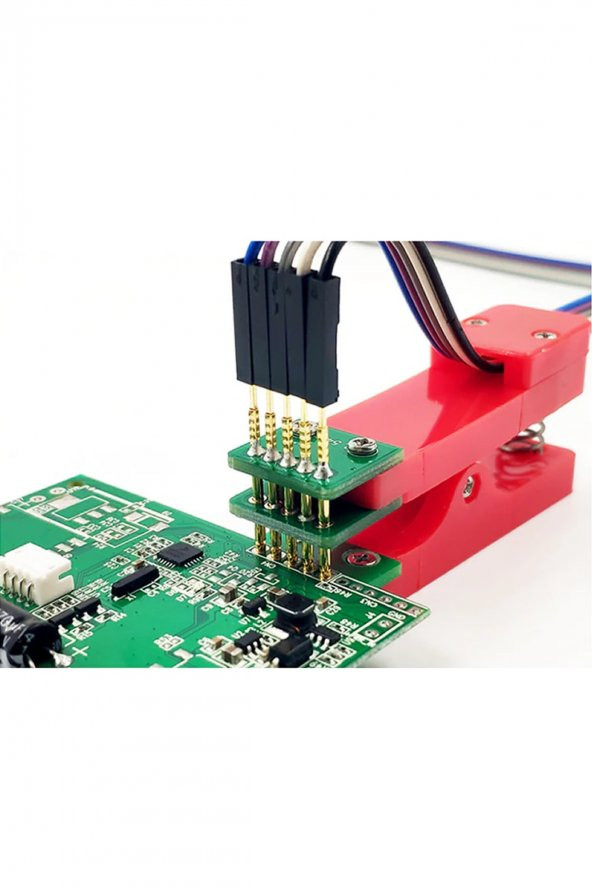 5 Pin Programlama Aparatı  2.54mm Pogo Pin Yaylı Mandal Klips Seri Üretim Entegre Arm - 7