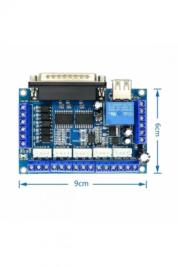 MACH3 5 Eksen LPT CNC Kontrol Kartı  Step Motor Sürücü Paralel Port Kazıma