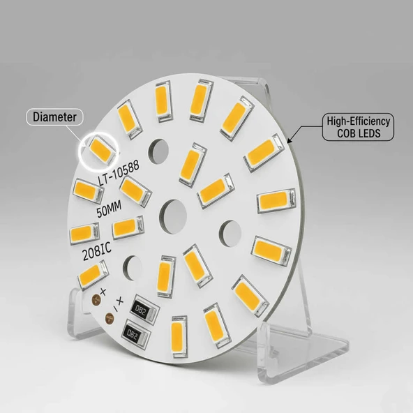 5730 5V 10W 48mm Beyaz Led Modül  Aluminyum Pcb 20 Led Lamba Aydınlatma Işık - Resim 5