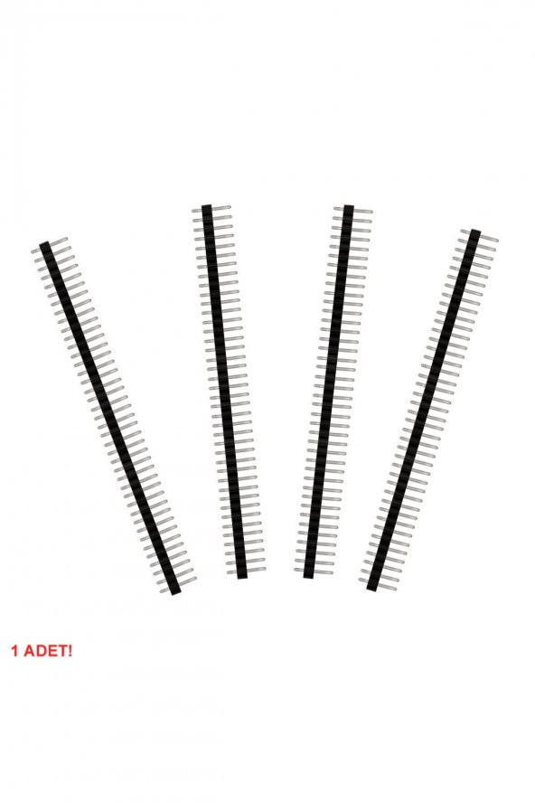 5 Adet 1x40 Pin Erkek Header  Tek Sıra 2.54mm 180 Derece Kırılabilir Bölünebilir Konnektör Soket - 3