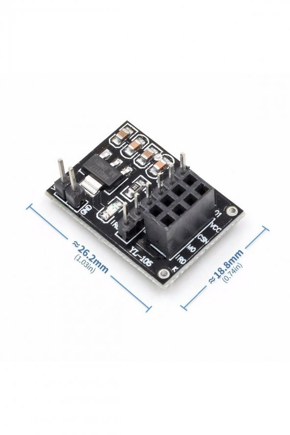 NRF24L01 Adaptör Kart  NRF24L01+PA+LNA 8 Pin Dönüştürücü Devre 12V