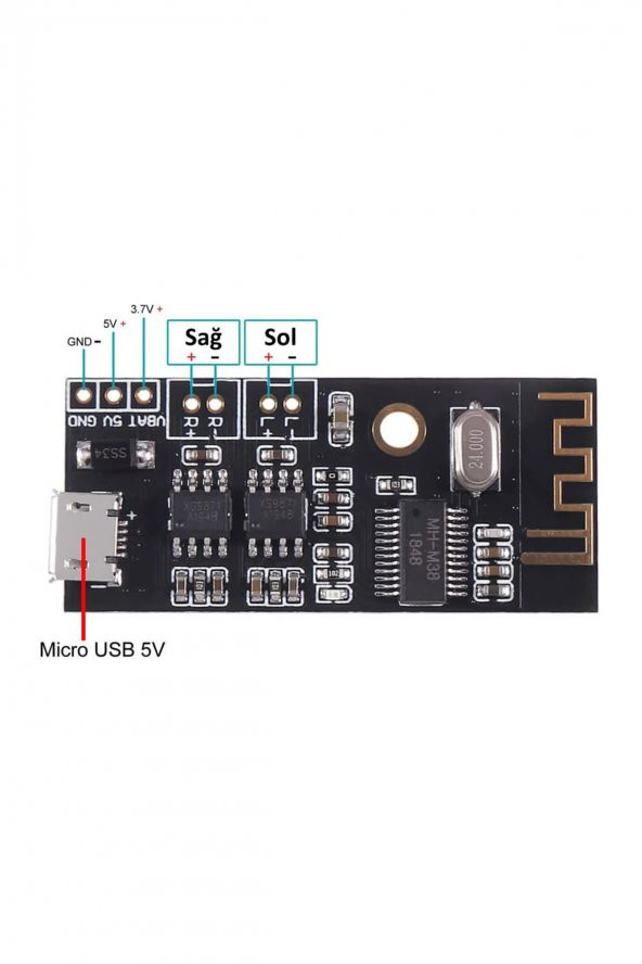 MH-M38 Bluetooth 4.2 Mp3 Ses Modülü  2 Kanal 5watt Anfi Kuvvetlendirici Kablosuz - 5