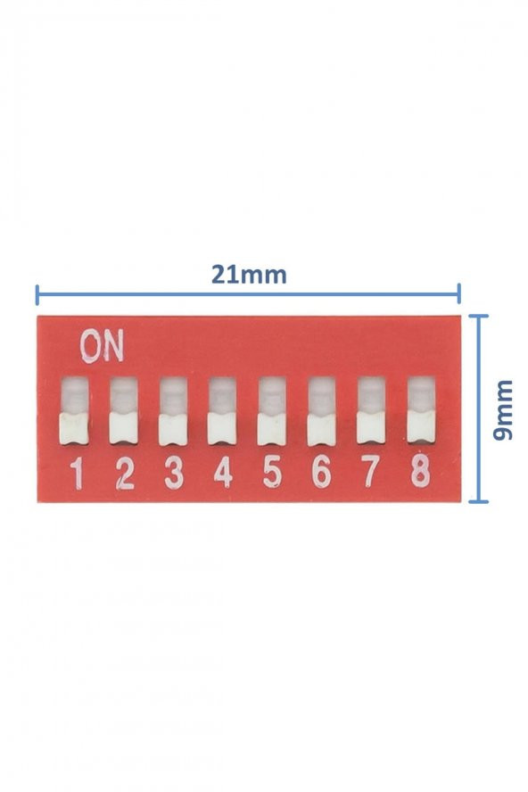 8li Dip Switch  8 Pin Kırmızı Anahtar Açık Kapalı Seçim Adres Ayar On Off Bağlantı